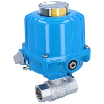 Kugelhahn-KA, 3/4", mit Antrieb-NE03 Messing/PTFE-FKM, 230V 50Hz, Laufzeit 12sek.