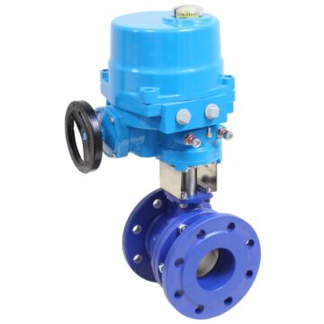 Kugelhahn-TF, DN80, mit Antrieb-NE15 GGG-40/Edelstahl, PTFE/NBR, 24V DC, 20sek