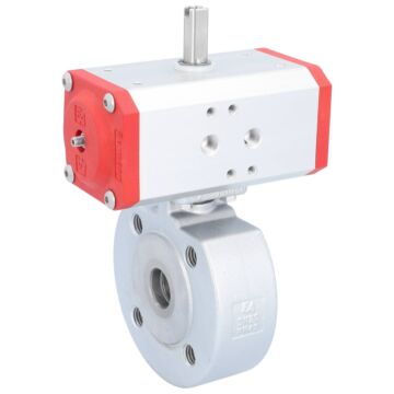 Kugelhahn-ZK, DN20, mit Antrieb-ED, DW43 Stahl/PTFE-FKM, doppeltwirkend