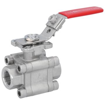 Ball valve 1/2 ", PN100, 1.4408 / PTFE-GF, Female, full bore, ISO5211