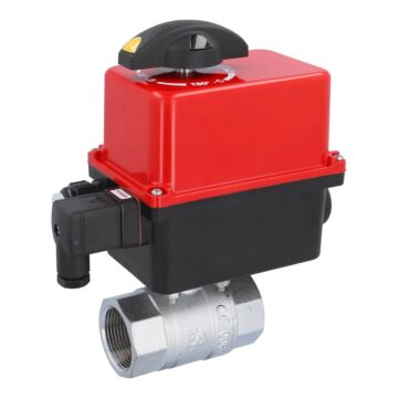 Kugelhahn-KA, 11/4", mit Antrieb-RT20-007 Ms./PTFE-FKM, 230V 50Hz, Laufzeit 9...13sek.