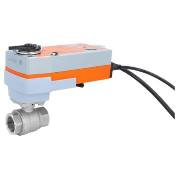 Kugelhahn-MU, 1", m. Antrieb-BE20, Laufz. 75sek. Edelstahl/PTFE-FKM, AC: 24-240V / DC: 24-125V