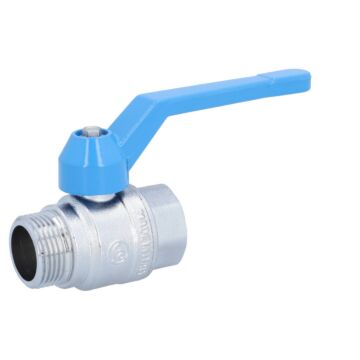 Kugelhahn 1", PN40, Ms/PTFE-FKM Innen-/Außengewinde, voller Durchgang