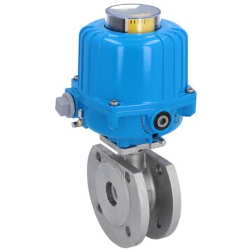 Kompakt-Kugelhahn, PN16, Antrieb NE Edelstahl/PTFE-FKM-Grafit, elektrisch betätigt