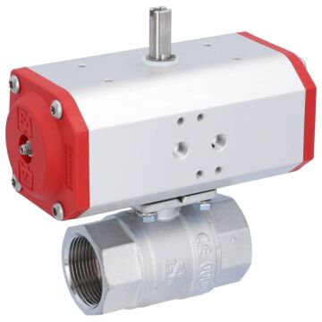 Ball valve KA 11/4 ", with drive EE55, Brass / PTFE FKM, spring return