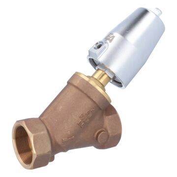 Druckgesteuertes Ventil, G2", SK63-Ms., OS Rotguß/PTFE, Ruhe zu, mit Medium