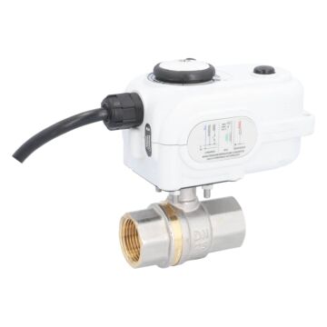 Kugelhahn-BO, 1", mit Antrieb-BO116, PN16, IP54 Ms/PTFE-FKM/EPDM, 230V 50Hz, Laufzeit 60sek.