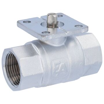 Kugelhahn 1", PN40, Messing/PTFE-FKM Flansch für Antrieb,voller Durchgang