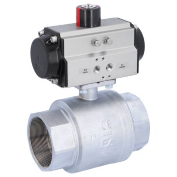 Kugelhahn KA 3", mit Antrieb OD65 Messing/PTFE-FKM, doppeltwirkend