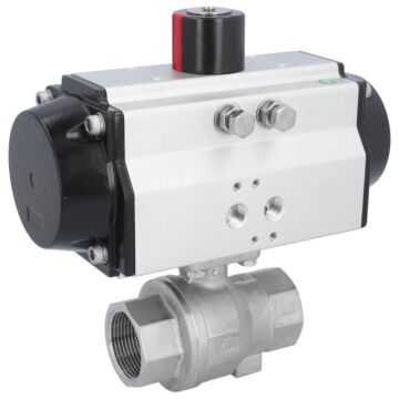 Kugelhahn BW 11/4", DVGW-W, Antrieb OE, EW75 Edelstahl/PTFE-EPDM, federrückstellend