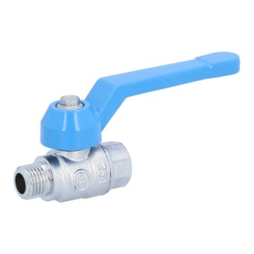 Kugelhahn 1/4", PN40, Ms/PTFE-FKM Innen-/Außengewinde, voller Durchgang