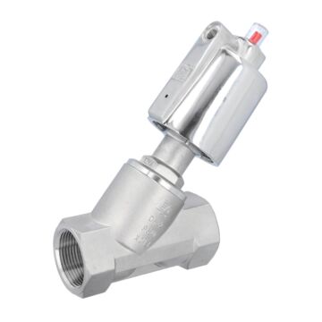 Druckgesteuertes Ventil, G11/4", SK50-Ed., OS Edelstahl/PTFE, Ruhe auf, gegen Medium