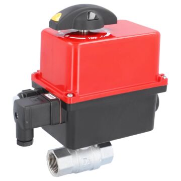 Kugelhahn-KA, 3/4", mit Antrieb-RT20-007 Ms./PTFE-FKM, 230V 50Hz, Laufzeit 9...13sek.