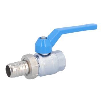 Kugelhahn 1", mit Schlauchtülle Ms/PTFE-FKM, voller Durchgang