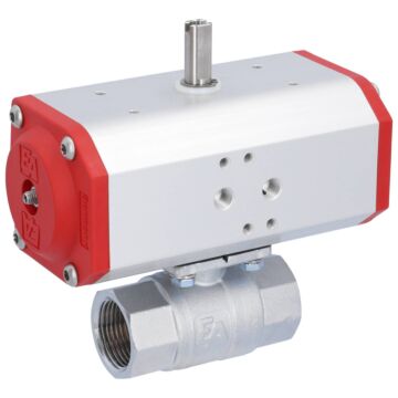 Kugelhahn KA 1", mit Antrieb EE55 Messing/PTFE-FKM, federrückstellend