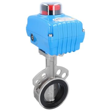 Absperrklappe, PN10/16, Antrieb NE Edelstahl/EPDM/Edelstahl, elektrisch betätigt