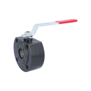 Kompakt-Kugelhahn DN40, PN16/40 Stahl/PTFE+Carbografit-FKM/Edelstahl