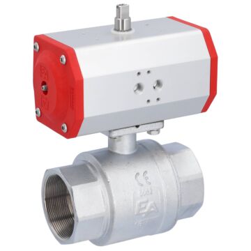 Kugelhahn KA 21/2", mit Antrieb EE85 Messing/PTFE-FKM, federrückstellend