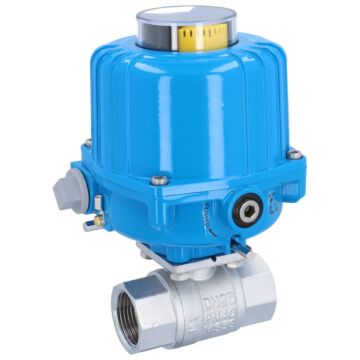 Kugelhahn-KA, 1", mit Antrieb-NE03 Messing/PTFE-FKM, 230V 50Hz, Laufzeit 12sek.