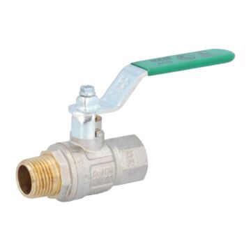 Ball valve 1/2 "M / F, DIN-DVGW W570, PN50, brass , green for drinking water according to EN13828, han