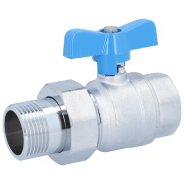 Ball valve 1 ", with screw, brass / PTFE-NBR, full bore