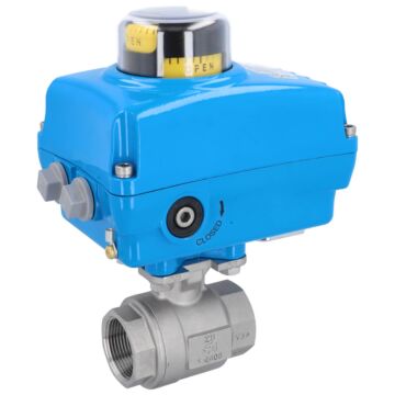 Kugelhahn-ZU, 11/4", mit Antrieb-NE05 Ed./PTFE-FKM, 230V 50Hz, Laufzeit 14sek.