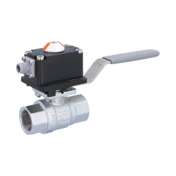 Kugelhahn-KA, 3/4", mit MS-Endschalter el./mech. Messing/PTFE-FKM, max. 250VAC, IP67