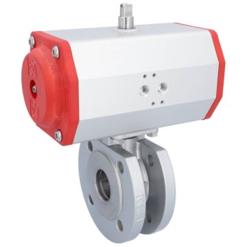 Kugelhahn-ZK, DN40, mit Antrieb-EE, EW85 Stahl/PTFE-FKM, federrückstellend