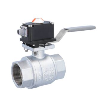 Kugelhahn-KA, 11/2", mit MS-Endschalter el./mech. Messing/PTFE-FKM, max. 250VAC, IP67