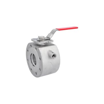 Kompakt-Kugelhahn DN80, PN16, Heizmantel (3/4") Edelstahl 1.4408/PTFE-FKM, ISO5211