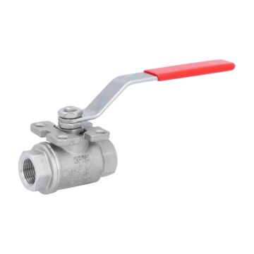 Kugelhahn 3/8", PN140, Edelstahl/PTFE 2-teilig, Innengewinde, voller Durchgang