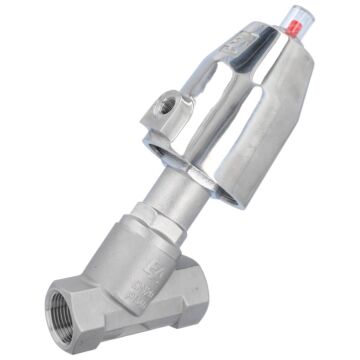 Druckgesteuertes Ventil, G3/4", SK50-Ed., OS Edelstahl/PTFE, Ruhe zu, mit Medium