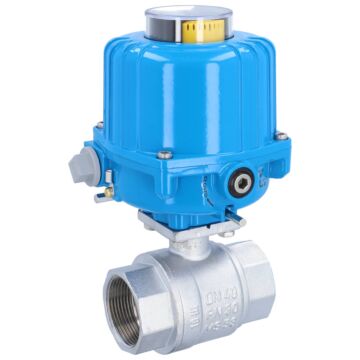 Kugelhahn-KA, 11/2", mit Antrieb-NE03 Messing/PTFE-FKM, 230V 50Hz, Laufzeit 12sek.