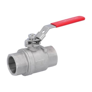Ball valve 11/4" (ISO228), PN63, st.st.1.4408/PTFE 2-piece, female thread, full bore., DIN3202-M3