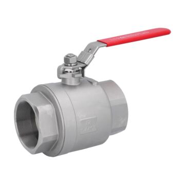 4 "ball valve, PN63, 1.4408 / PTFE, 2-piece, female, full bore
