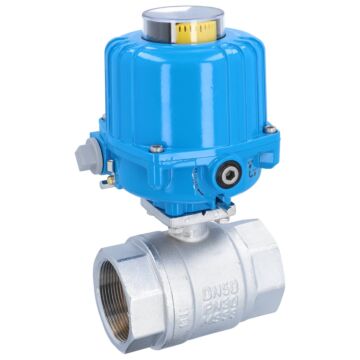 Kugelhahn-KA, 2", mit Antrieb-NE03 Messing/PTFE-FKM, 230V 50Hz, Laufzeit 12sek.