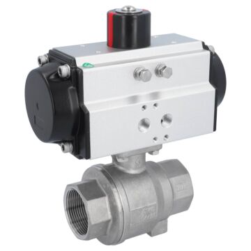 Kugelhahn BW 11/2", DVGW-W, Antrieb OD, DW65 Edelstahl/PTFE-EPDM, doppeltwirkend