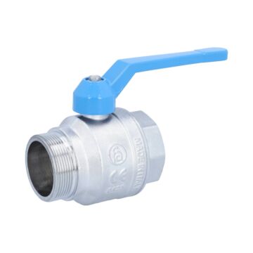 Kugelhahn 2", PN40, Ms/PTFE-FKM Innen-/Außengewinde, voller Durchgang