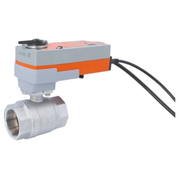 Kugelhahn-KA, 2", mit Antrieb-BE20, Laufz. 75sek. Messing/PTFE-FKM, AC: 24-240V / DC: 24-125V