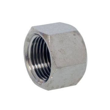 Cap G1/2", Hexagon brass-nickel plated, brass nickel-plated