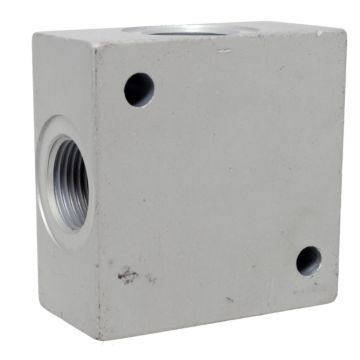 Block 4-fach 1/2" innen, Alu-eloxiert