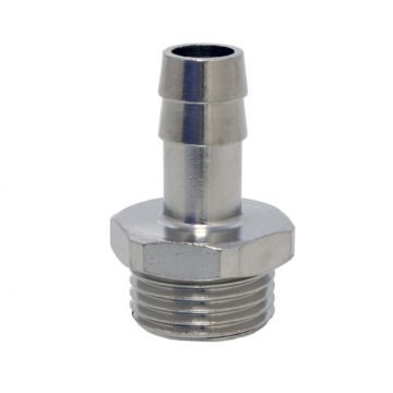 Hose Nipple D12-G3/8", brass nickel-plated