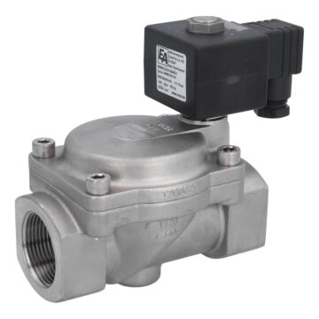 2/2-Magnetventil, G11/4", Edelstahl/NBR, 230VAC 0.1-16bar, servogesteuert