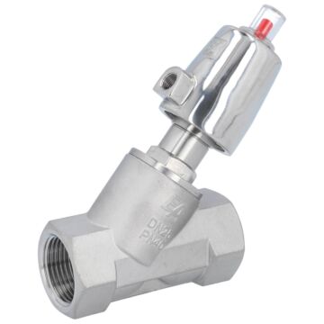 Druckgesteuertes Ventil, G1", SK32-Ed., OS Edelstahl/PTFE, Ruhe zu, mit Medium