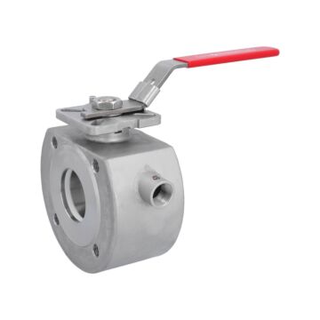 Kompakt-Kugelhahn DN65, PN16, Heizmantel (3/4") Edelstahl 1.4408/PTFE-FKM, ISO5211