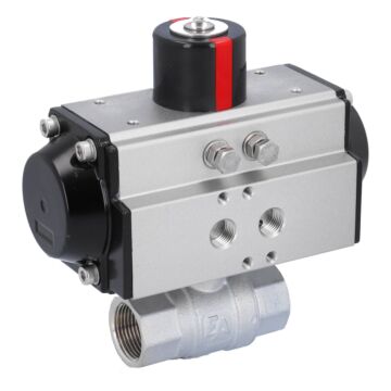 Kugelhahn KA 3/4", mit Antrieb OE50 Messing/PTFE-FKM, federrückstellend