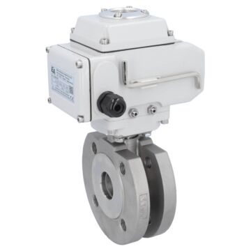Kompakt-Kugelhahn, PN16, Antrieb LE Edelstahl/PTFE-FKM, elektrisch betätigt