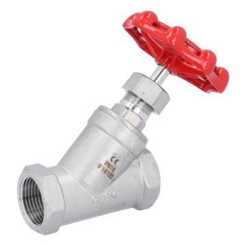 Globe valve (y) G 1" , PN16, stainless steel 1.4408/PTFE