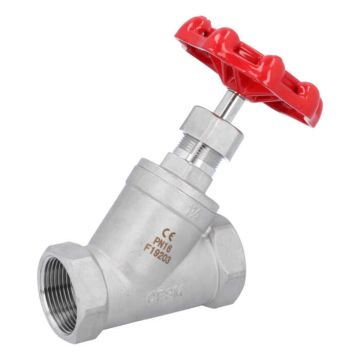 Globe valve (y) G 1 1/4", PN16, stainless steel 1.4408/PTFE