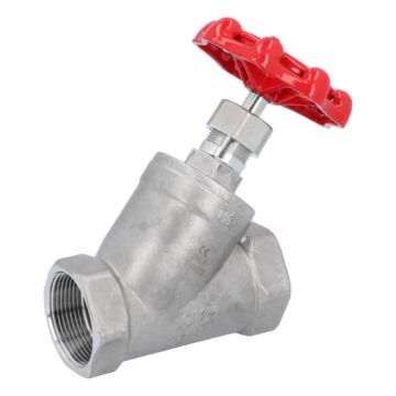 Globe valve (y) G 1 1/2", PN16, stainless steel 1.4408/PTFE